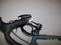 Bike Light on Handlebar Stem